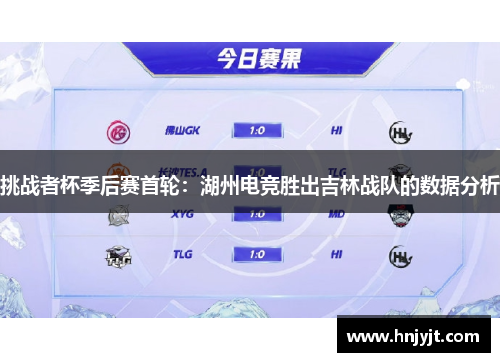 挑战者杯季后赛首轮：湖州电竞胜出吉林战队的数据分析